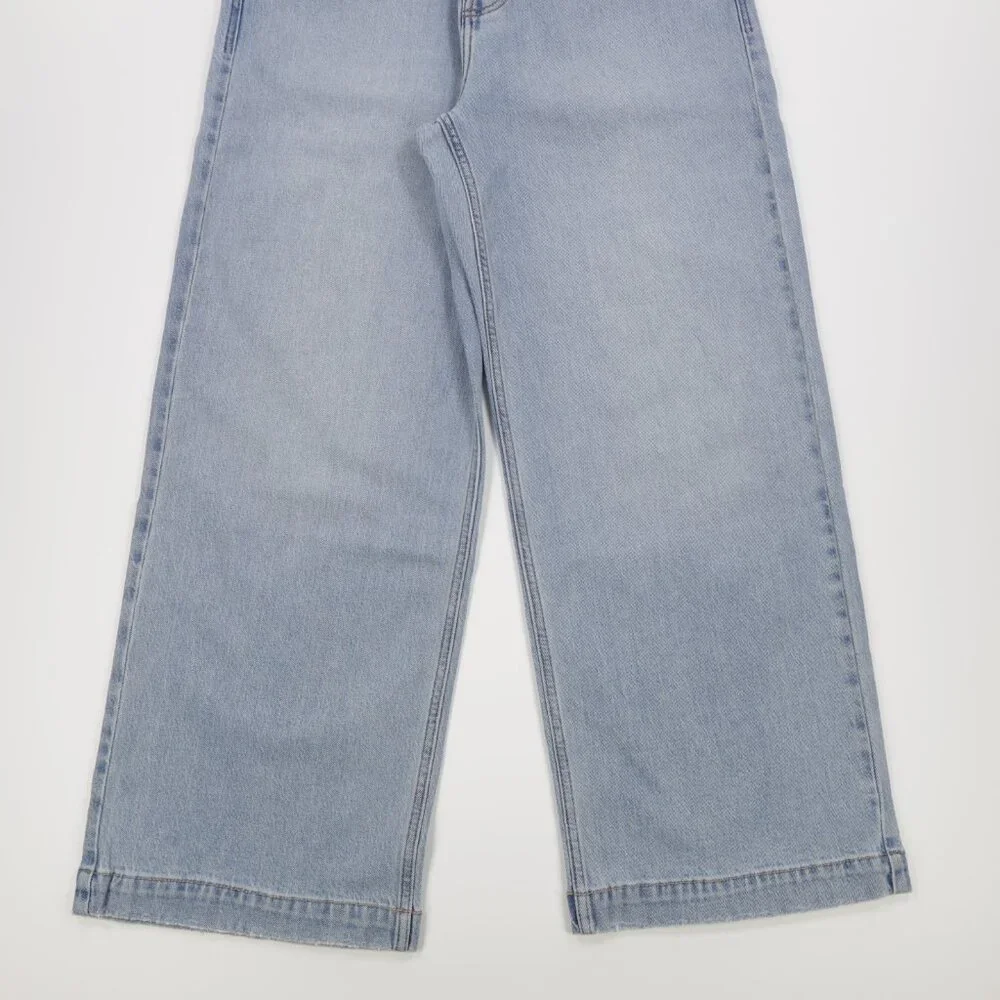 Hollister Men‎ Astronaut Embroidered Supper Baggy Denim Jeans Light Blue W33 L32